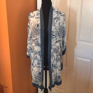Chico’s Floral Knit Kimono